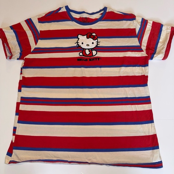Hello Kitty women's striped T-shirt Large - Picture 6 of 6